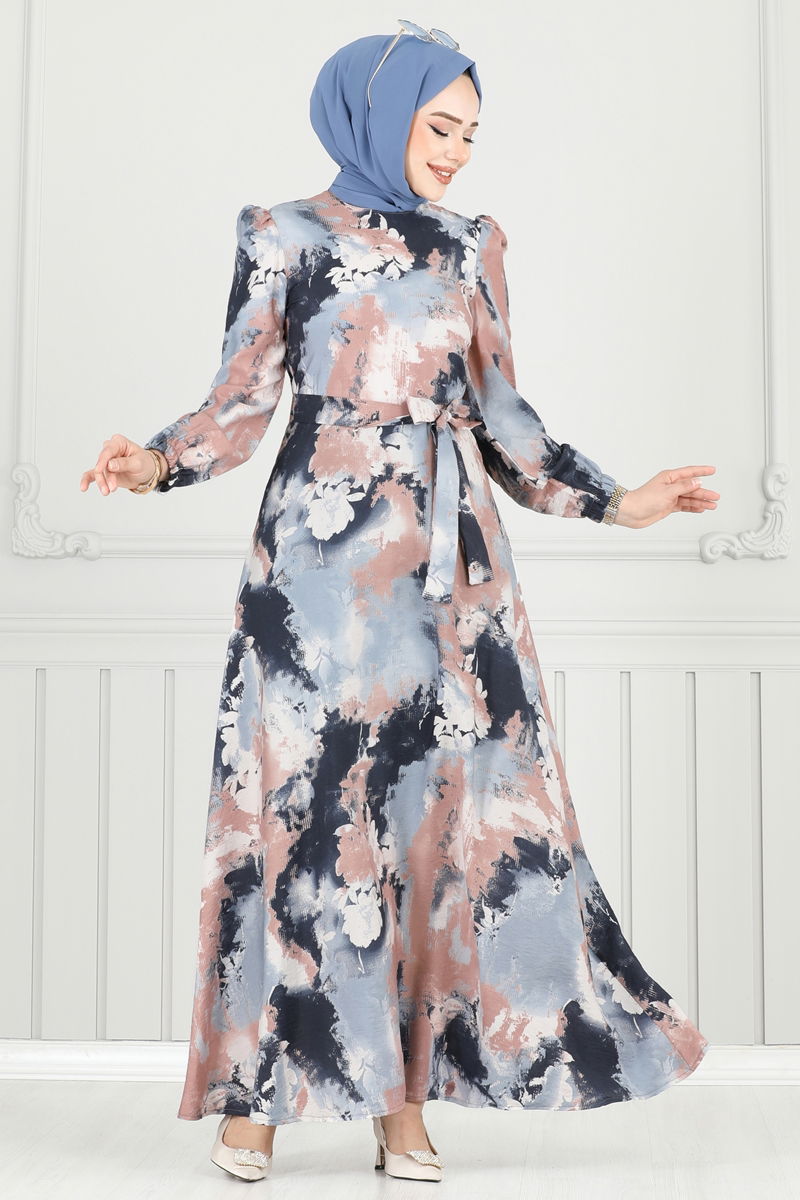 الفستان كحلي 9034S324-MS