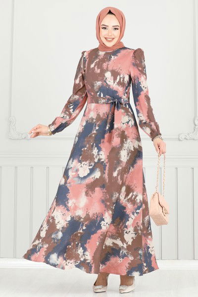 S.V.L. - Dress 9034S324-MS Powder