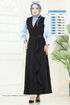 فستان بلا اكمام أسود 9036S324-MS - Thumbnail
