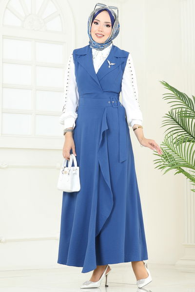 S.V.L. - DRESS 9036S324-MS Indigo - 364585