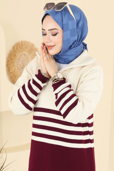 O.Z.N. - Dress 9051OZN1046-MS Burgundy - 408333