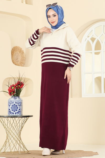 O.Z.N. - Dress 9051OZN1046-MS Burgundy - 408334