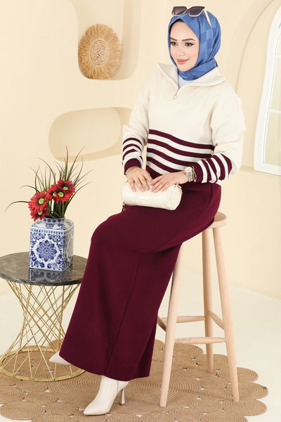 O.Z.N. - Dress 9051OZN1046-MS Burgundy - 408336