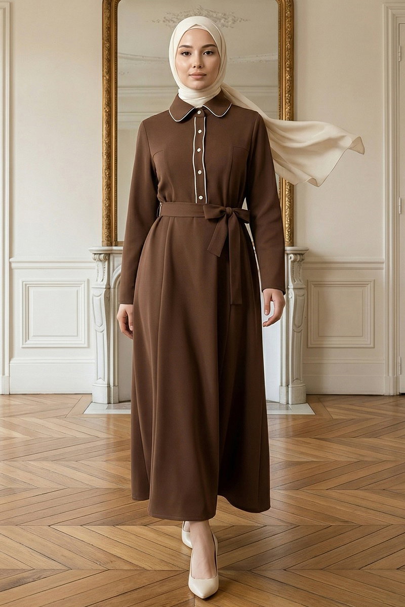 Dress 9221PL940-M Brown