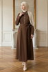الفستان بني 9221PL940-M - Thumbnail