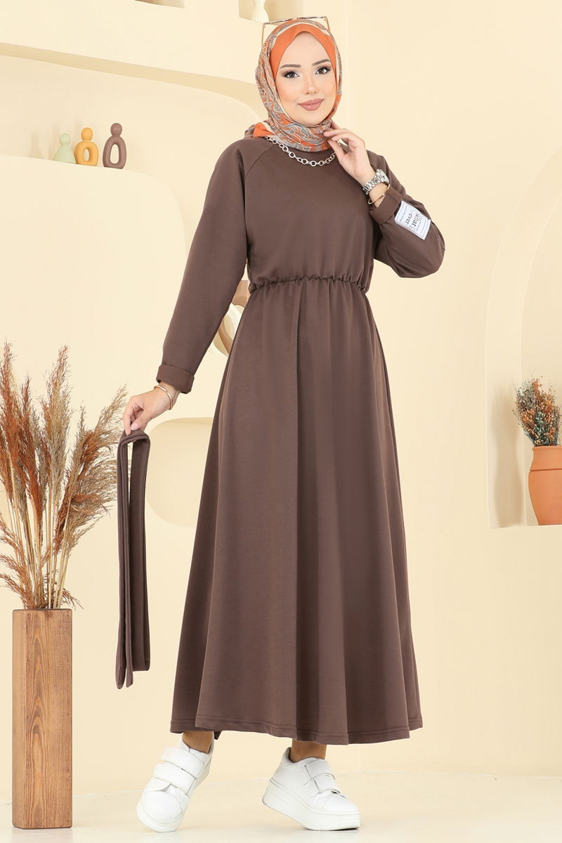 الفستان بني PL2828-MS