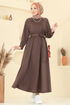 الفستان بني PL2828-MS - Thumbnail