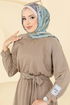الفستان بيج غامق PL2828-MS - Thumbnail