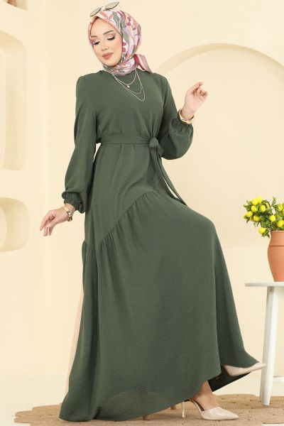 P.L. - Dress PL9173-MS Khaki