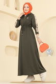 P.L. - Dress PL9177-MS Khaki