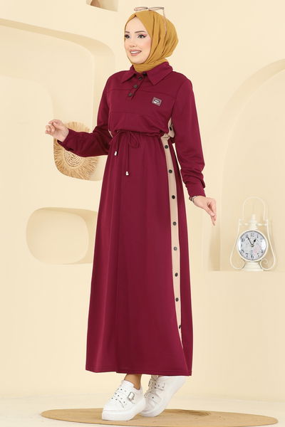 P.L. - Dress PL9178-MS Burgundy - 418684