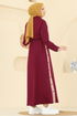 Dress PL9178-MS Burgundy - Thumbnail