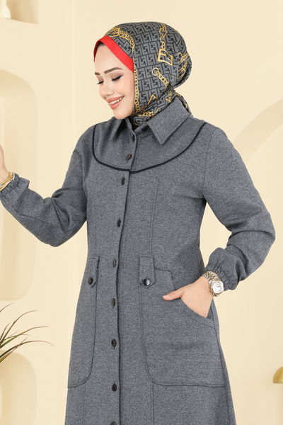 P.L. - الفستان رمادي غامق PL9179-MS - 411635