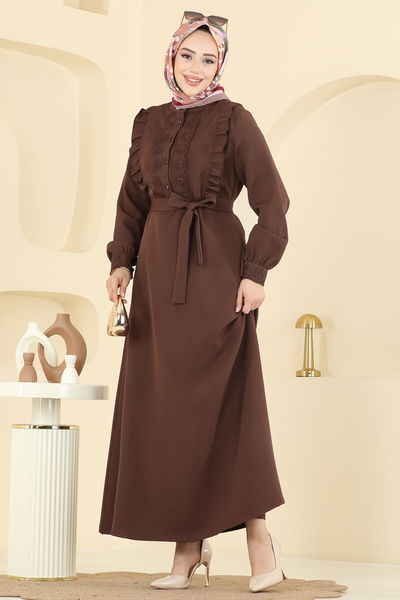 P.L. - الفستان بني PL9184-MS - 416466