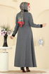الفستان رمادي غامق PL9188-MS - Thumbnail