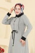 الفستان رمادي PL9188-MS - Thumbnail