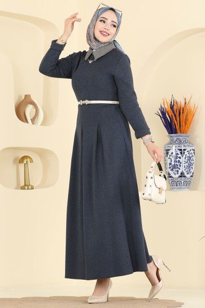 P.L. - Dress PL9195-MS Navy Blue