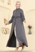 الفستان رمادي غامق PL9199-MS - Thumbnail
