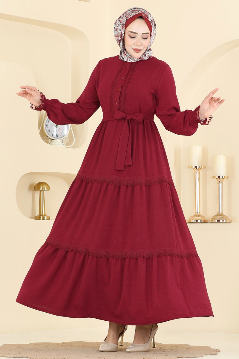 Dress PL9200-MS Light Burgundy