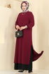 Dress PL9208-MS Burgundy - Thumbnail