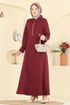 Dress PL9216-MS Burgundy - Thumbnail