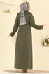 الفستان اخضر عفني PL9216-MS - Thumbnail