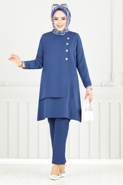 MRV U.K.B. - Düğme Detay İkili Takım 23012UKB929-M Laci - 354257