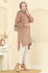 Düğme Detay Yırtmaçlı Tunik 2716AYD574-MS Bisküvi - Thumbnail