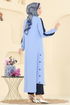 Düğme Detaylı Aerobin Takım 2752SL432-MS Bebe Mavisi - Thumbnail