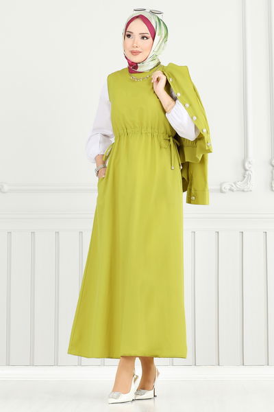 K.T.R. - Düğme Detaylı Elbise Takım 3056KTR750-MS Asit - 374178