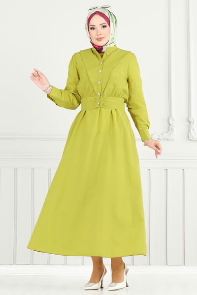 K.T.R. - Düğme Detaylı Elbise Takım 3056KTR750-MS Asit - 374180