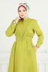 Düğme Detaylı Elbise Takım 3056KTR750-MS Asit - Thumbnail