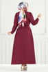 Düğme Detaylı Elbise Takım 3056KTR750-MS Bordo - Thumbnail