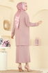 Düğme Detaylı Etekli Takım 2756AYD574-MS Pudra - Thumbnail
