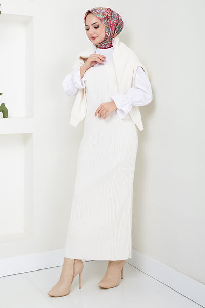 MRV U.Z. - Düğme Detaylı Takım 4600UZ1029-M Taş - 346329