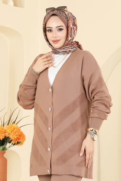 M.T. - Düğme Detaylı Triko Takım 1314MT581-MS Vizyon - 410602