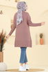 Düğme Detaylı Triko Tunik 2715AYD574-MS Gül Kurusu - Thumbnail