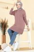 Düğme Detaylı Triko Tunik 2715AYD574-MS Gül Kurusu - Thumbnail