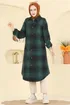 Ekose Desen Oduncu Tunik 3074KTR750-MS Zümrüt - Thumbnail