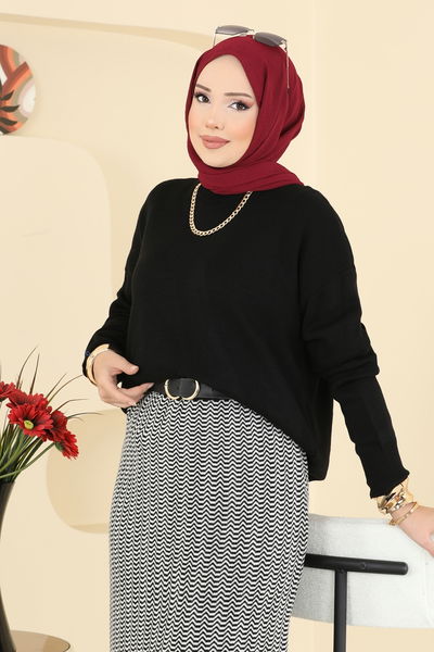 K.L.B. - Eteği Desenli Triko Takım 2360KLB1050-MS Siyah - 412884