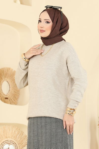 K.L.B. - Eteği Desenli Triko Takım 2360KLB1050-MS Taş - 412909