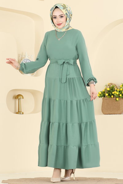 H.B.S. - Eteği Katlı Aerobin Elbise 3262HBS856-MS Mint - 425644