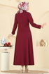 Eteği Piliseli Ceketli Takım 2775SL432-MS Bordo - Thumbnail