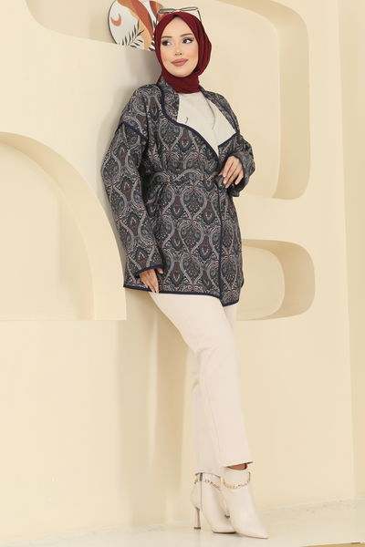 M.P.R. - Etnik Desenli Kapitone Kap 21186MPR1163-MS Siyah - 417177