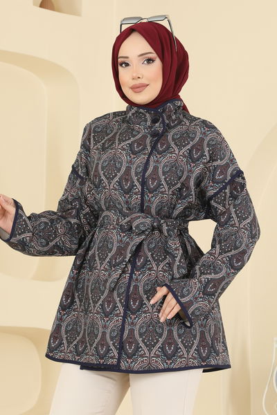 M.P.R. - Etnik Desenli Kapitone Kap 21186MPR1163-MS Siyah - 417178