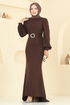 فستان سهرة بني 0402ALG474-MS - Thumbnail