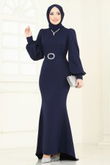 A.L.G. - Evening Dress 0402ALG474-MS Navy Blue