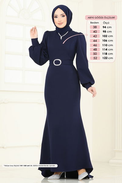 A.L.G. - Evening Dress 0402ALG474-MS Navy Blue - 428179