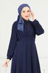 Evening Dress 0404ALG474-MS Navy Blue - Thumbnail