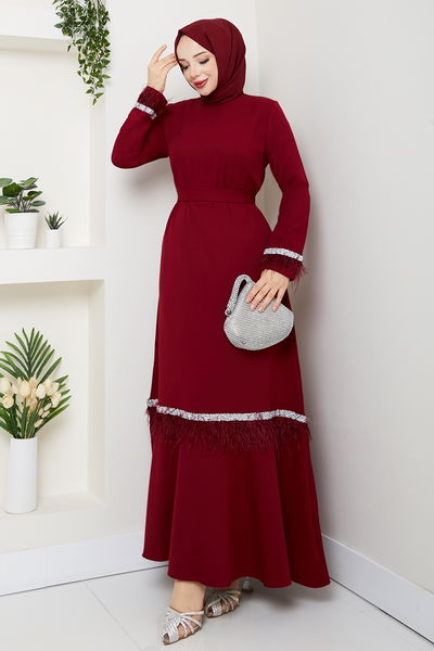 M.P. - Evening Dress 1353MP806-MS Burgundy - 387773